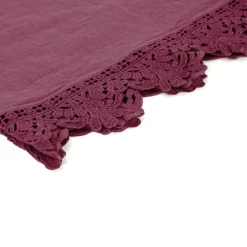 Set of 4 Wine Napkins with Sicilian Lace
