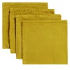 Set Of 4 Yellow Light Linen Napkins