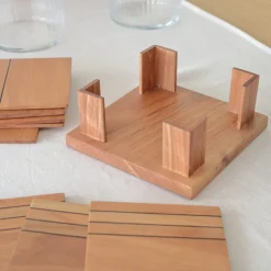 Set of Deodara Wooden Coasters