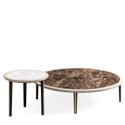 Set of Elan Side Table and Circle Coffee Table