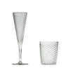 Set of Mille Righe Flutes and Water Glasses for Six
