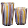 Set of Opal Water and Wine Murano Glasses for Six