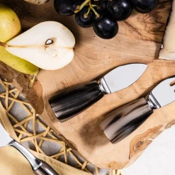 Set of Parmigiano Serving Cutlery with Horn Handles