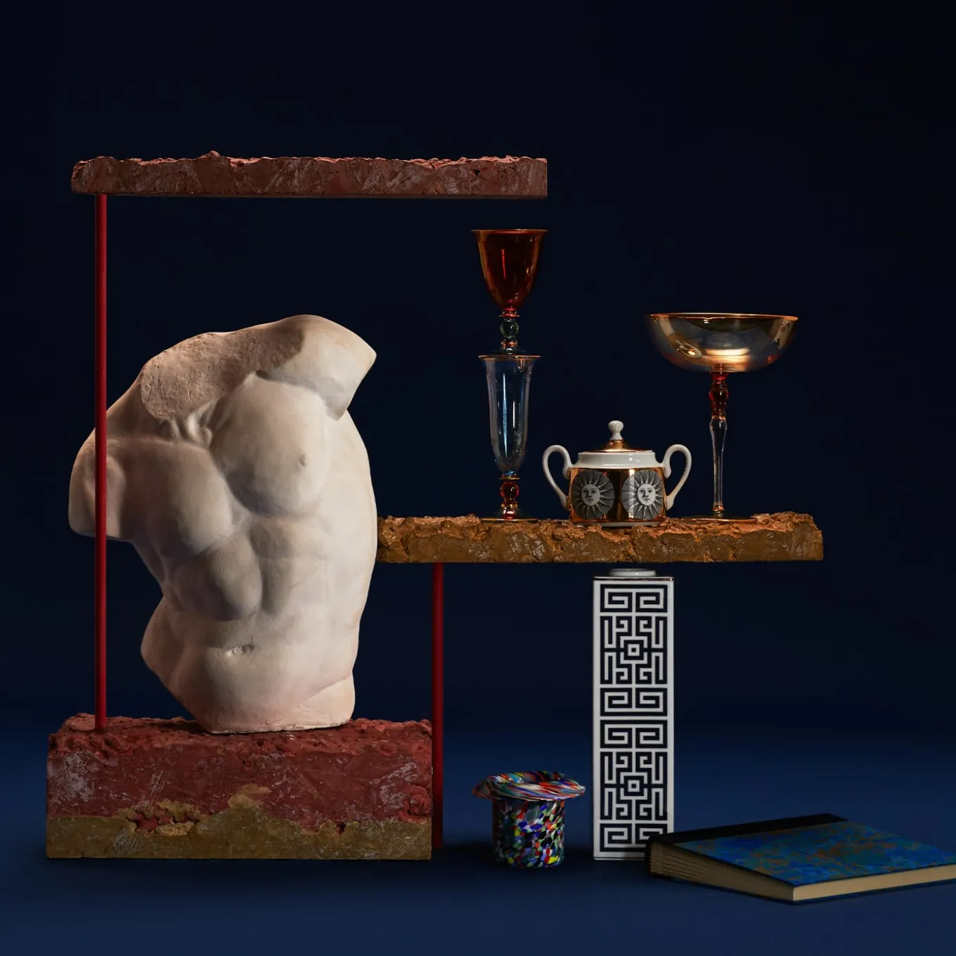 Set of Six Arlecchino Flutes