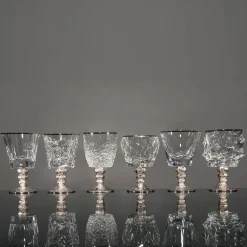 Set of Six Capriccio Assorted Chalices in Platinum