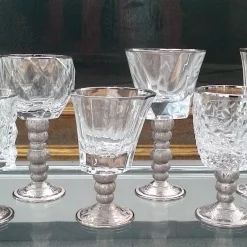 Set of Six Capriccio Assorted Chalices in Platinum