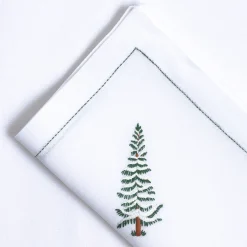 Set of Ski Hand Embroidered Placemat and Napkin #6