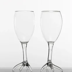 Set of Two Gajna Bird Wine Glasses