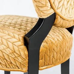 Set of Two Sophia Wood and Fabric Chairs