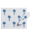 Set of White And Blue Palm Trees Placemat And Napkin