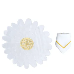 Set Of White Daisy Placemat And Napkin