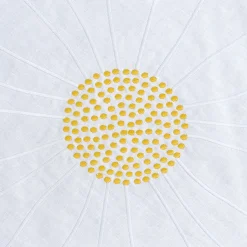 Set Of White Daisy Placemat And Napkin