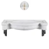 Sethra white marble outdoor basin