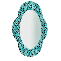 Settecento Green and Light Blue Mirror by Alessandro Mendini