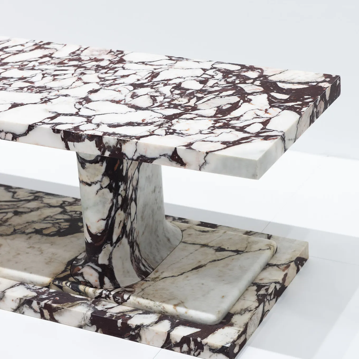 Shadow Calacatta Viola Marble Bench