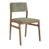 Shanghai Olive-Green & Walnut Chair