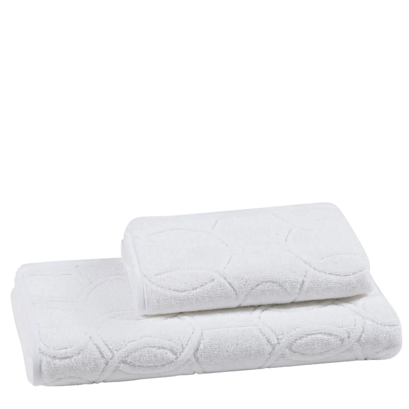 Shangri-La Jacquard White Towel Set