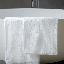 Shangri-La Jacquard White Towel Set