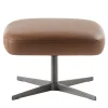 Shape Leather Swivel Pouf