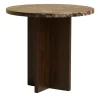 Sherman Side Table in Emperador Dark Marble and Oak