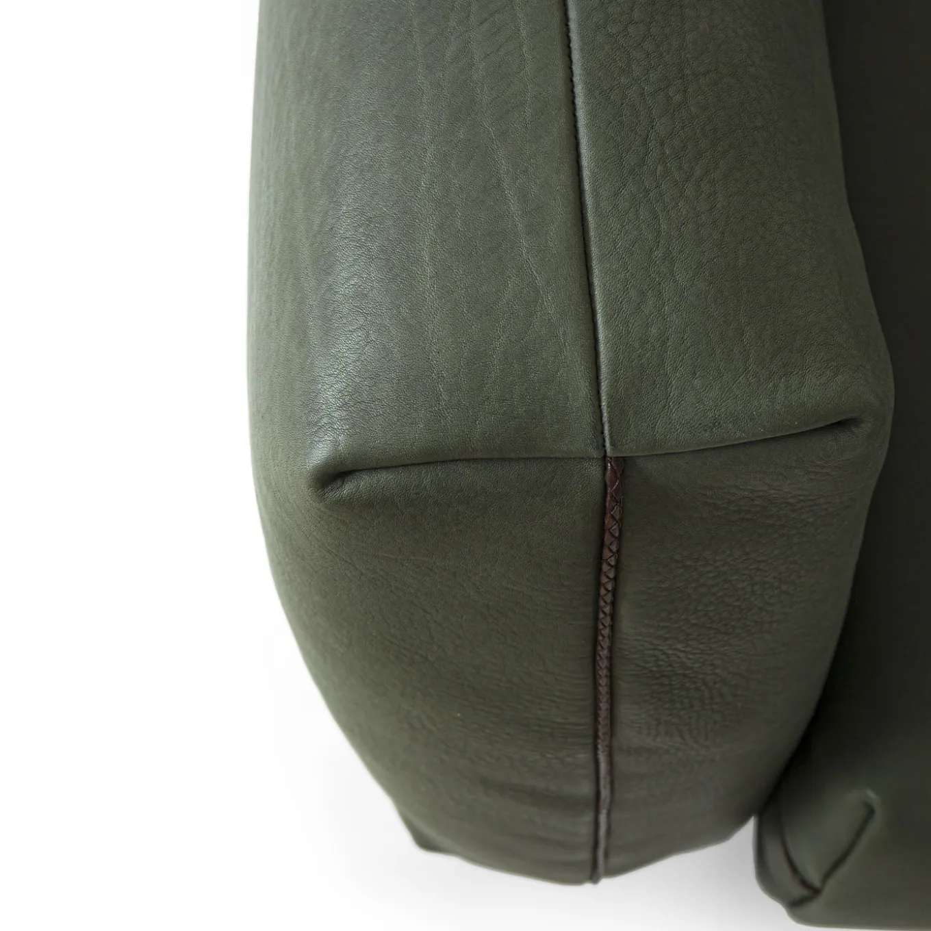 SHIFU Green Leather Modular Sofa