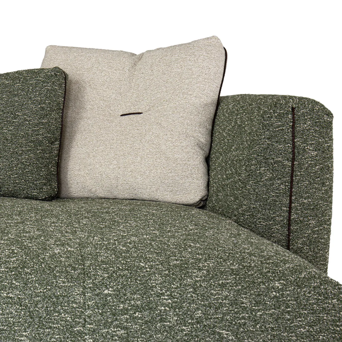 SHIFU Green Leather Modular Sofa