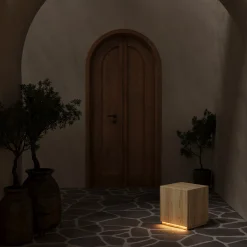 Siediti Natural Wood Outdoor Floor Lamp