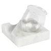 Siesta Spirit Glass and Cigar Holder in Carrara Marble