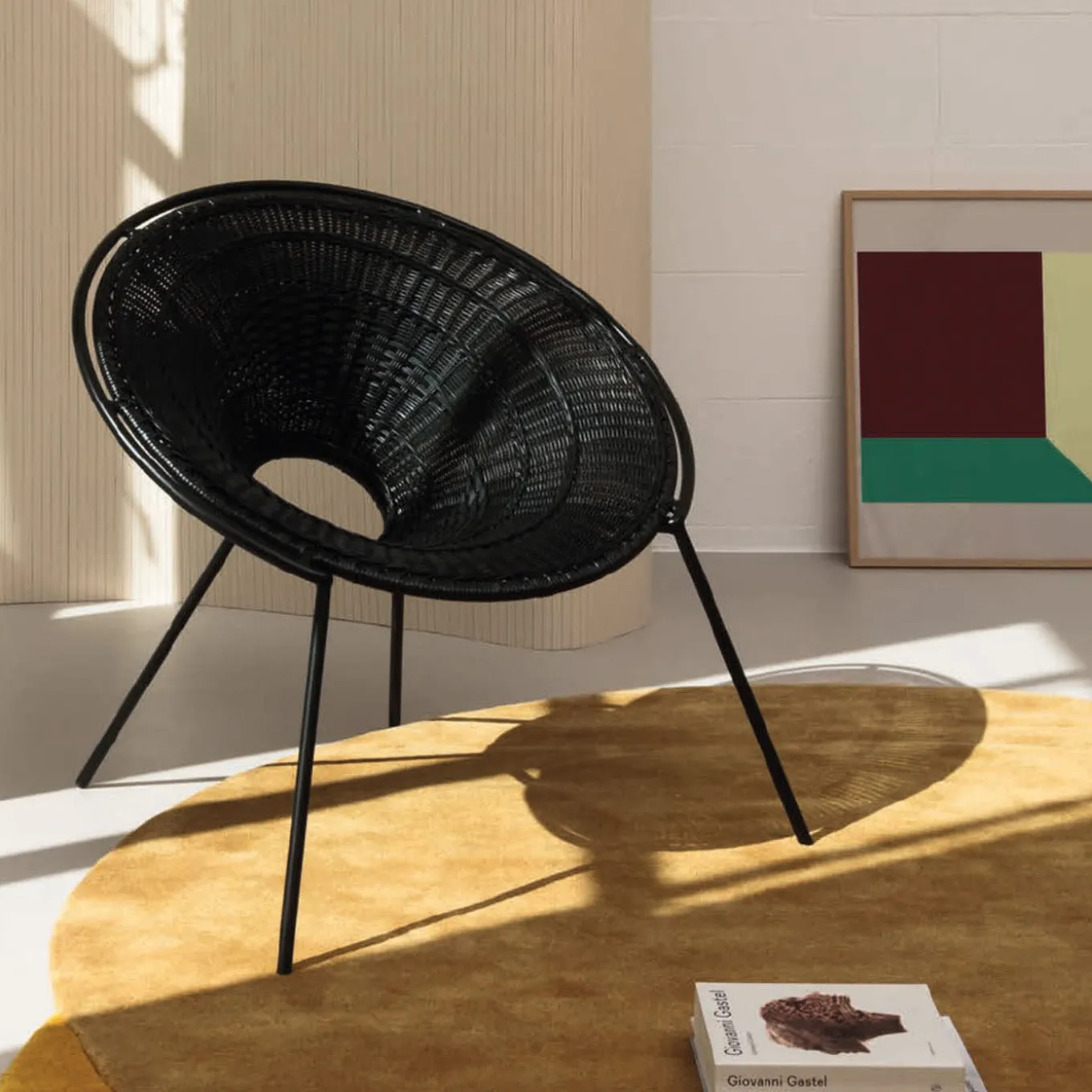 Silene Black Lounge Chair by Angelettiruzza