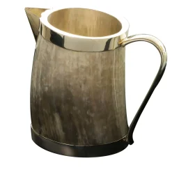 Silver and Horn Pitcher