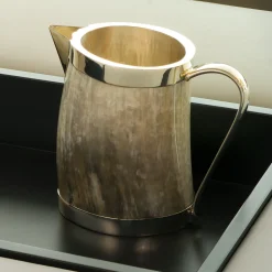 Silver and Horn Pitcher