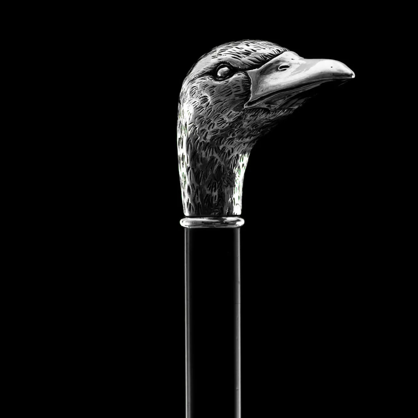 Silver Duck Walking Stick