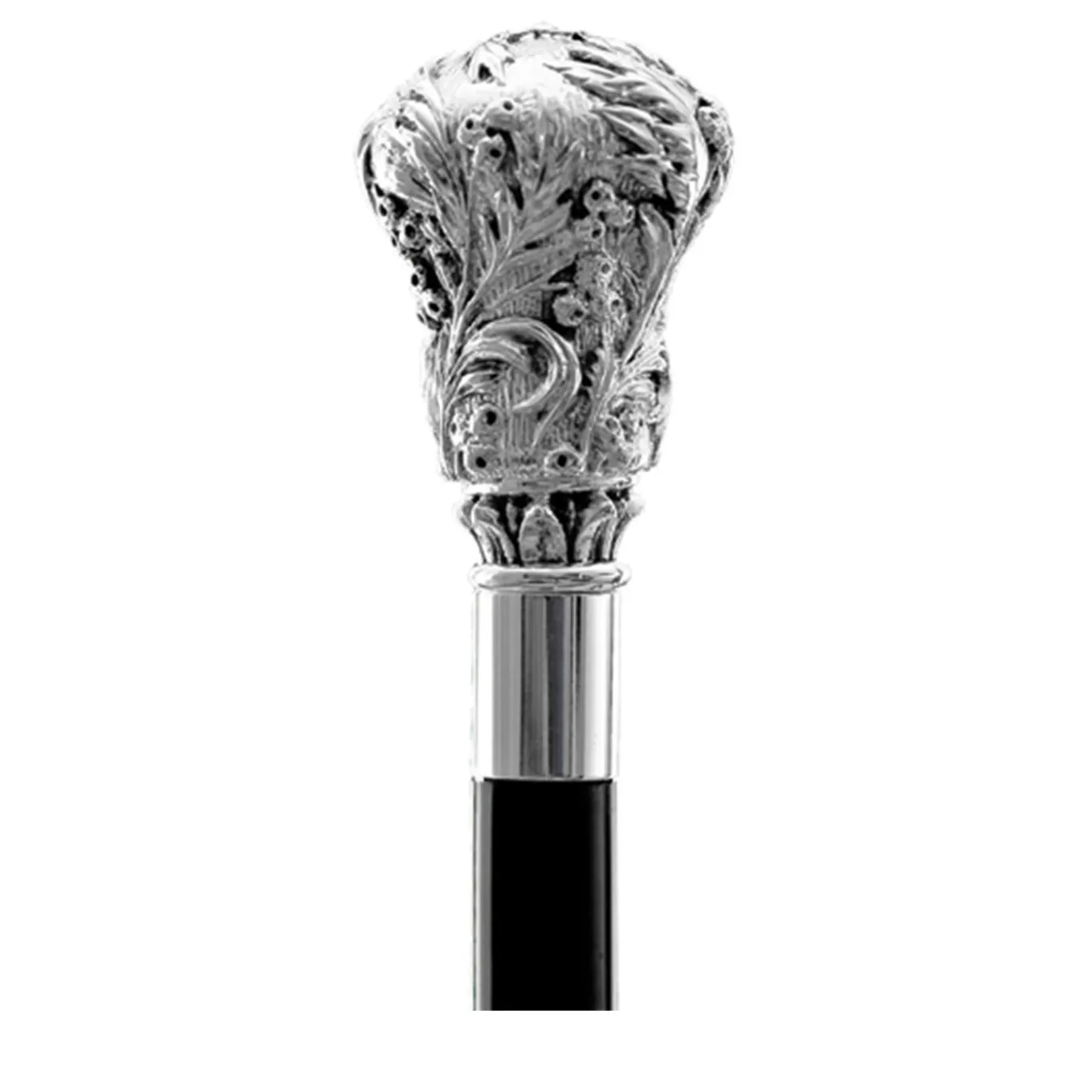 Silver Floral Walking Stick
