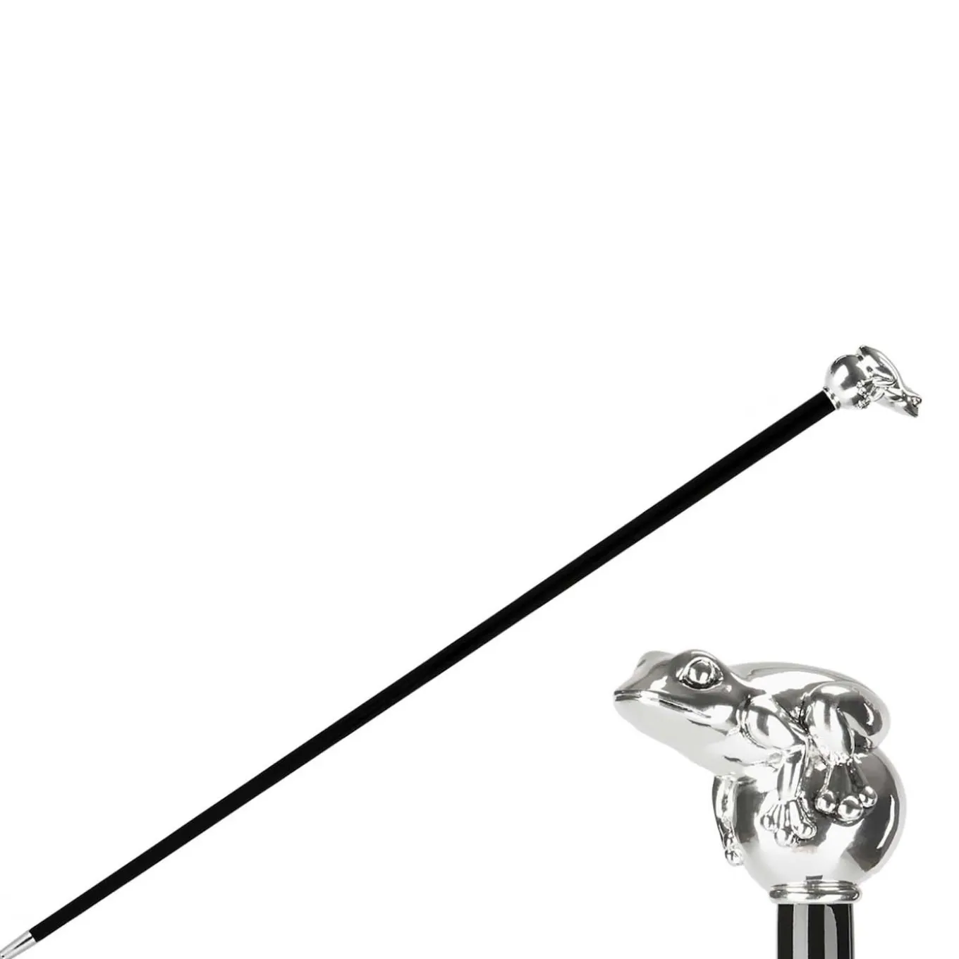 Silver Frog Cane