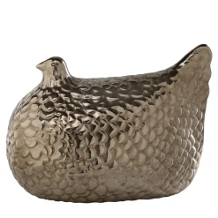 Silver Hen Figurine by Aldo Londi