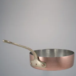 Silver lined Copper Saucepan Dish with Lid #2