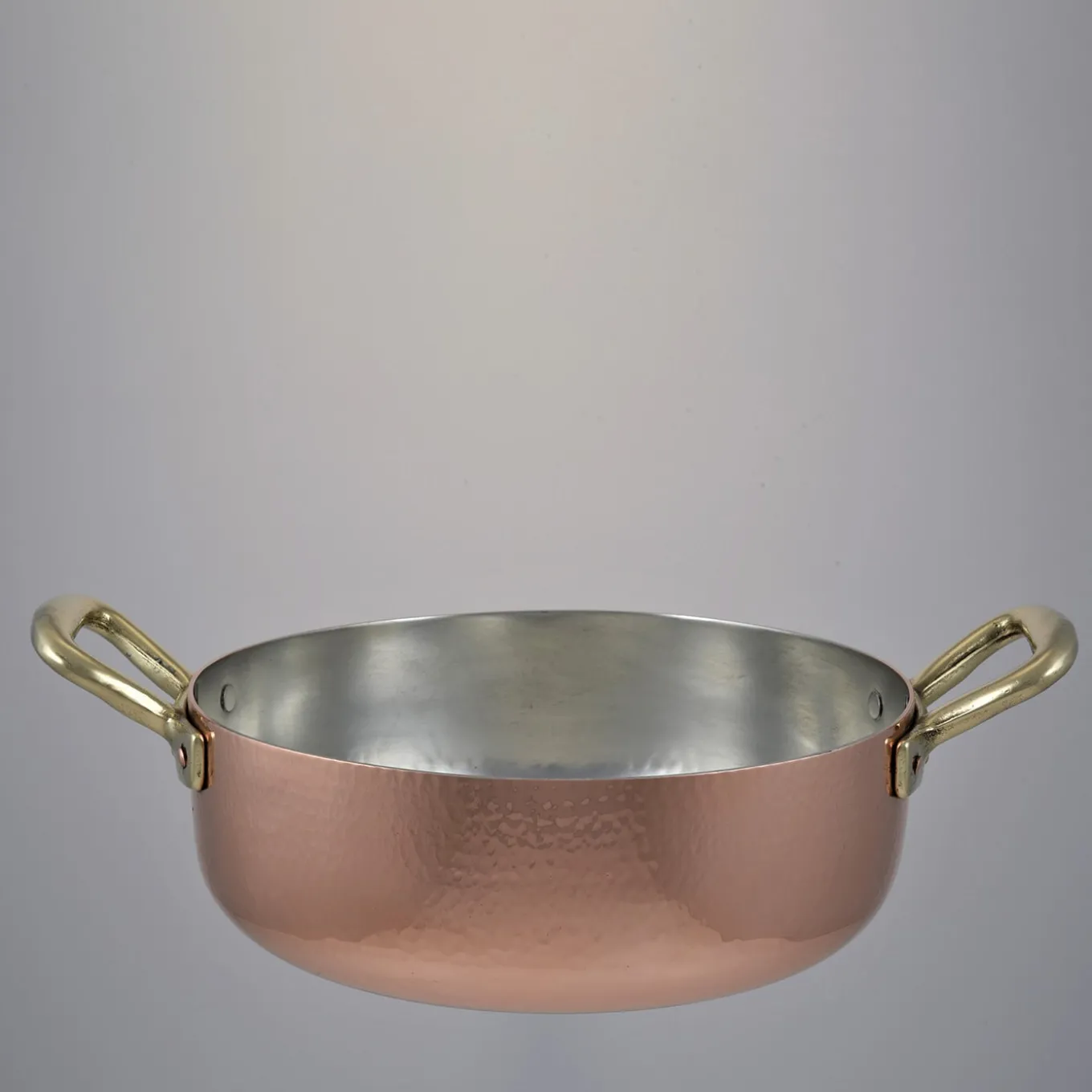 Silver lined 2-Handle Copper Pot with Lid #2