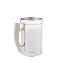 Silver Mug with Deer Antler Handle