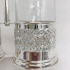 Silver Oil and Vinegar Holder Set