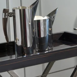 Silver Pitcher with Horn Handle
