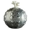 Silver Sea Urchin Box with Coral Lid