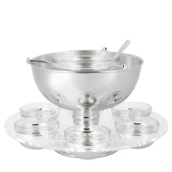 Silver-Plated Brass Caviar Set Serveware