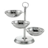 Silver-Plated Brass 3-Tiered Hors d'Oeuvres Stand