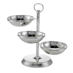 Silver-Plated Brass 3-Tiered Hors d'Oeuvres Stand