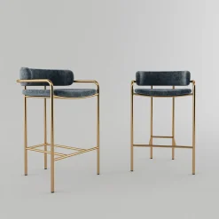 Simply Gold Brass Bar Stool