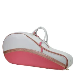 Sinuous Leather Pink Tennis Bag