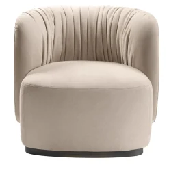 Sipario Beige Armchair by Lorenza Bozzoli
