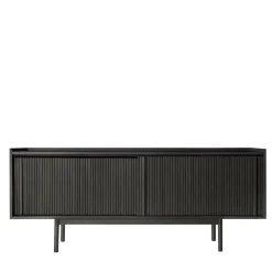 Sipario 2-Doors Low Black Ash Sideboard