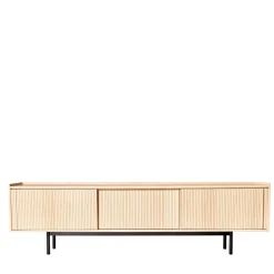 Sipario 3-Doors Low Natural Ash Sideboard
