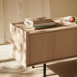 Sipario 3-Doors Low Natural Ash Sideboard